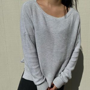 Abercrombie and Fitch Light Grey Knit Sweater